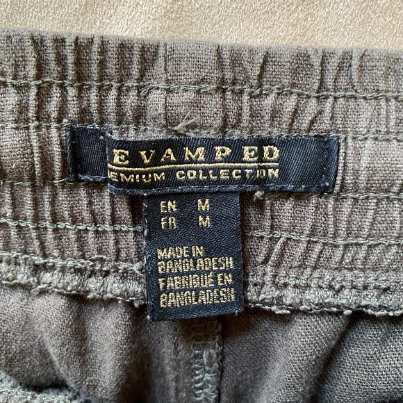 Khaki Linen Medium Lounge Joggers - Picture 2 of 8